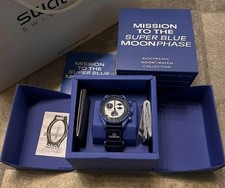 Omega X Swatch Moonswatch Mission To The Super Blue Moonphase  New  Moon