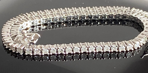 Bracciale tennis oro - , bianco