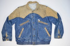Giacca pelle denim vintage