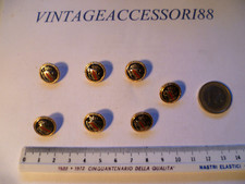 7 BOTTONI STEMMA METALLO COLOR BLU ROSSO ORO  DIAMETRO CM 1,5 SARTO GILET POLO