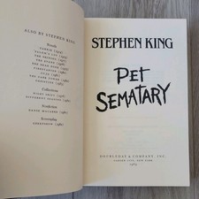 VINTAGE PET SEMATARY STEPHEN KING 1st Edition Printing Doubleday Y38 RARE  