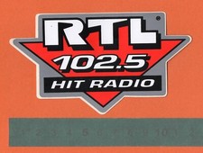 Adesivo Sticker Vintage Autocollant Aufkleber Emittenti Radio Tv RTL 102,5