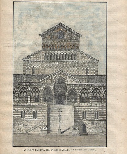 Stampa antica amalfi - stampa, facciata