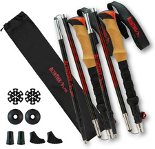 ® Bastoncini Da Trekking Pieghevoli in 100% Fibra Di Carbonio Con Sistema Di Blo