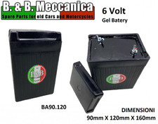 BATTERIA BA90.120 NERA 6 VOLT TIPO 3R3 A GEL MOTO GUZZI AIRONE 250 120 X 90 X...
