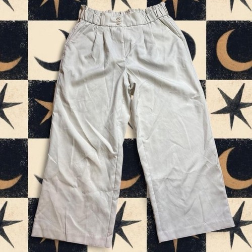 Pantalone bianco gamba larga