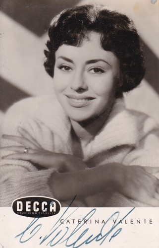 Autografo caterina valente - autografo,