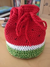 Trousse Pochette Bustina Anguria Porta Tutto Fatto A Mano All”uncinetto 