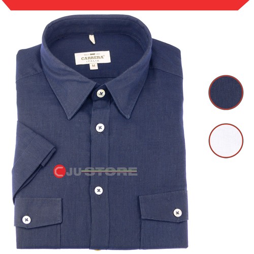 Camicia uomo lino casual - , mezza
