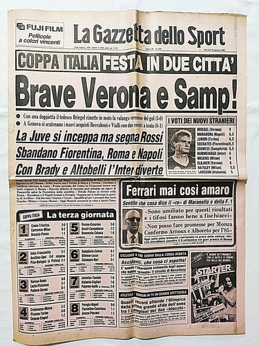 Gazzetta dello sport agosto - 30,
