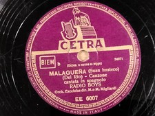78 giri-10"RADIO BOYS " NOTTURNO ALPINO -MALAGUENA" CETRA EE 6007 VG+