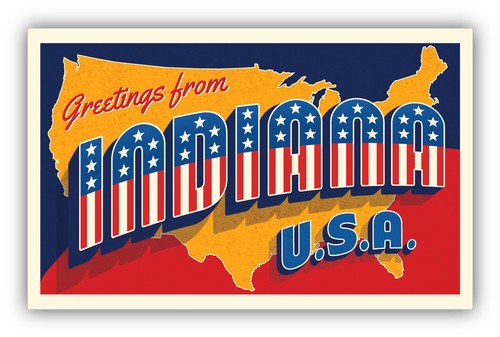 Adesivo vinile saluti - , indiana