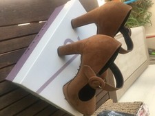 Scarpe donna SHEEN Camoscio Marroni tacco alto n°38. Ottimo stato