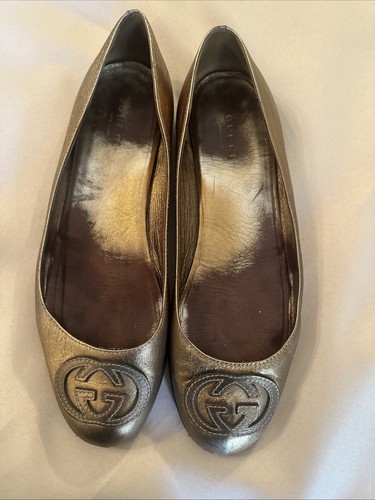 Autentiche ballerine gucci - gucci, oro