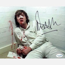 MALCOLM McDOWELL autografo ACOA firmato 8x10 fotografia A arancione meccanico