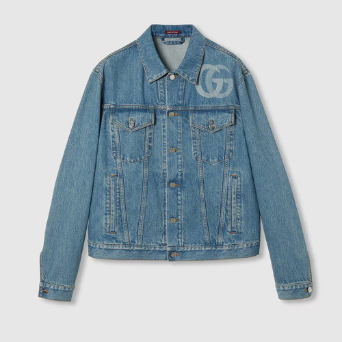 Giacca denim gucci laserata - giacca, gg