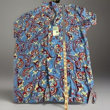 Camicia blu paisley uomo