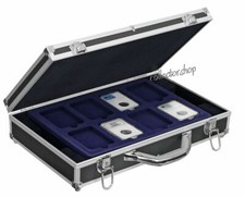 SAFE VALIGETTA DIAMANT PER MONETE IN SLAB CON 4 VASSOI BLU PER 32 SLABS