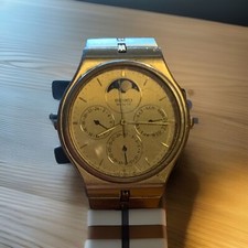 SEIKO Quartz Fasi Lunari Calendar Water Resistant 7F39-8010R Japan