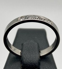 ANELLO FEDE CARTIER IN PLATINO 950 /1000 BIANCO DIAMANTI TAGLIO BRILLANTE USATO