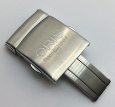 NOS FIBBIA 20MM PER ORIS CINTURINO SUBACQUEO GOMMA CINTURINO AQUIS SILVER