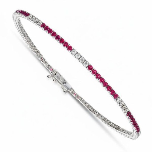 Bracciale tennis oro bianco - in,