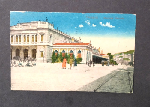 Cartolina trieste stazione - cartolina, trieste-