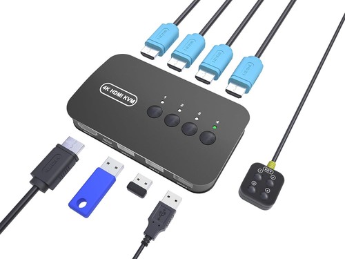 Switch kvm hdmi porte - kvm, 4