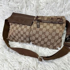 GUCCI GG Borsa in tela marrone