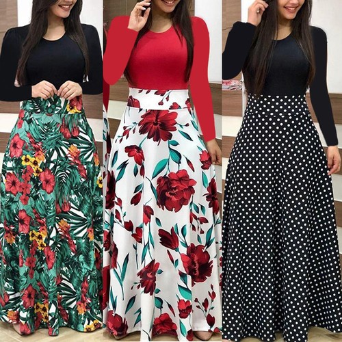 Maxi abito donna - , floreale
