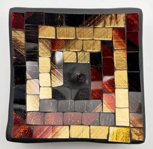 Porta incenso piattino nero - piattino,