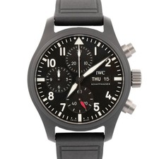 CARTA IWC Piloti Orologio Cronografo TOP GUN Ceramica Nera 41mm IW389401 SCATOLA