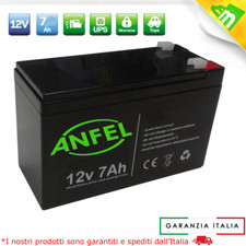 BATTERIA 12V 7AH ERMETICA RICARICABILE AL PIOMBO 12 VOLT 7 AH ALLARME ANTIFURTO