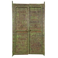 BISCOTTINI Porta Antica Medievale Portone Vecchia Ferro Legno 2 Ante Esterno 