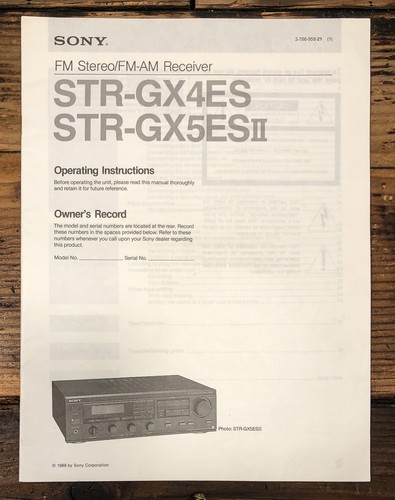 Sony str gx4es - str-gx4es, mk2