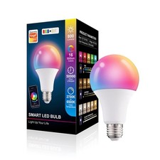 Lampadina Smart Controllo Denti Blu 15W, Lampada LED E27 RGB Dimmerabile Arredamento Casa