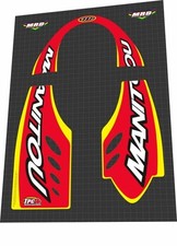 Set adesivi forcella/sospensione carbonio Manitou X-VERT versione bordo giallo