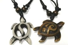 CIONDOLO COLLANA PENDENTE TARTARUGA UOMO DONNA STILE HAWAIANO SURFER IDEA REGALO