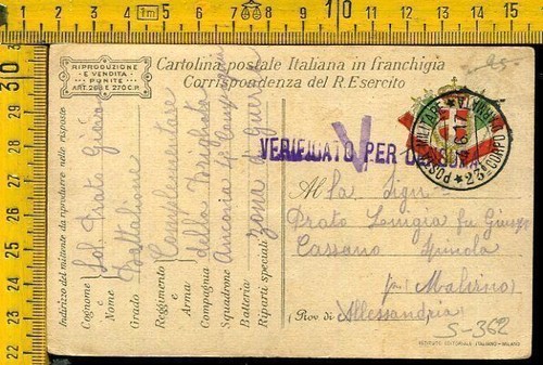 Ww1 posta militare prima - posta,