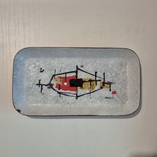 Vassoio Smaltato di Eugenio Carmi per Lamierino Cornigliano Anni 50