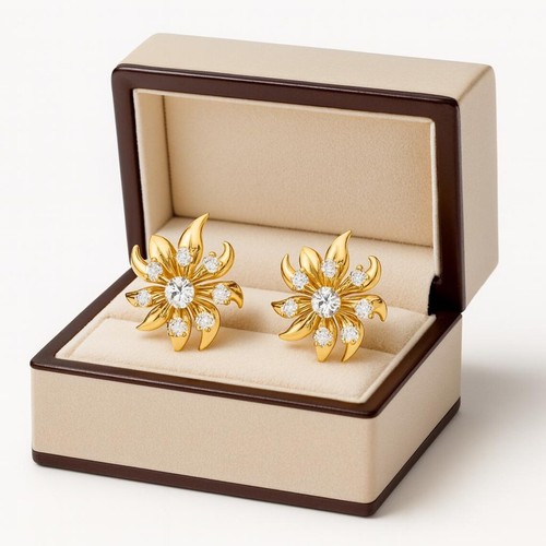 Orecchino perno oro 18 ct - orecchino,