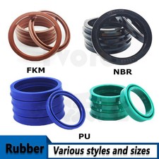 Guarnizione cilindro idraulico tipo U-Cup UN/UHS/Y asta/pistone cric FKM PU NBR 5mm altezza