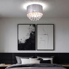 Lampadario Da Soffitto Lampada A Cristallo Lampada Da Soggiorno Argento