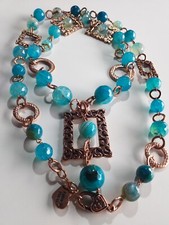 Collana lunga vintage perline - collana,