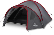 Scott Tenda Campeggio 4 Posti, Tenda Igloo Con Anticamera, Cabina Notte - Grigio