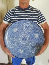 Antico gigante piatto Cina Ming  bianco e blu