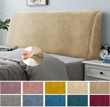 Copritestata Copri Testata Letto Velluto Elasticizzata Tinta Unita Vari Colori