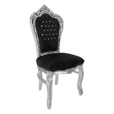 Sedia in legno foglia argento