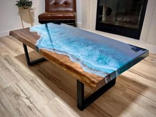 Oceano Blu Centro Tavolo Fatti A Mano IN Legno Mobili per Arredo Casa Regalo Lei