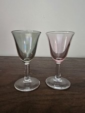   2 Bicchieri APERITIVO Cordial Barware Rosa Verde ALTI 3,5" 